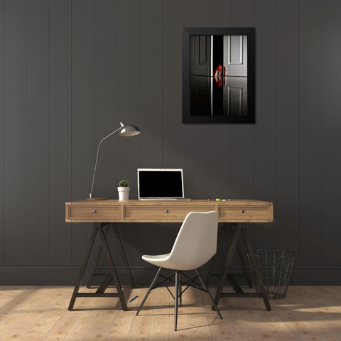 Passion In Red Black Modern Wood Framed Art Print by Schottstaedt, Erik