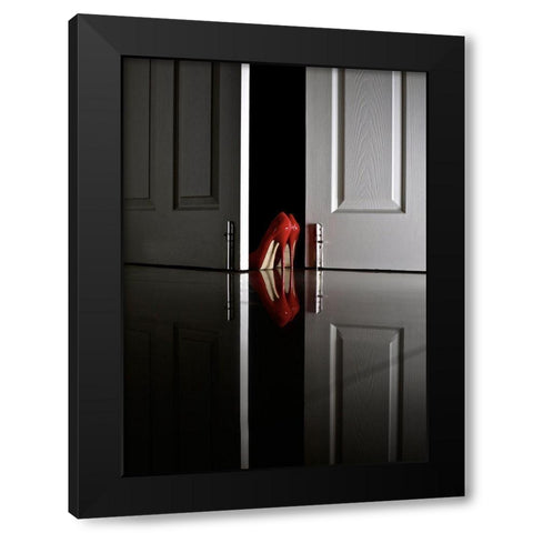 Passion In Red Black Modern Wood Framed Art Print by Schottstaedt, Erik