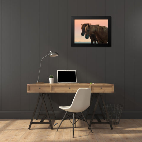Looking Forward Black Modern Wood Framed Art Print by Yu, Wenjin