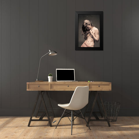 Poppy Ii Black Modern Wood Framed Art Print by Huber, Markus