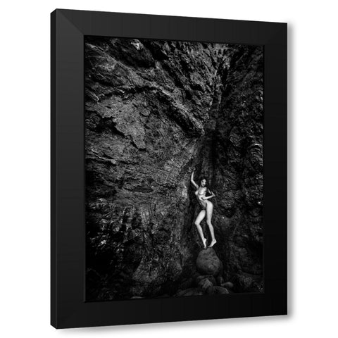 Cave Black Modern Wood Framed Art Print by Gil Raga, Joan