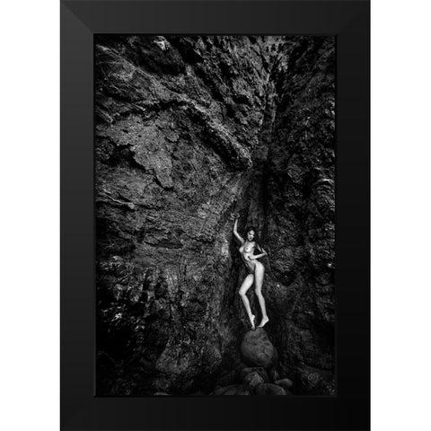 Cave Black Modern Wood Framed Art Print by Gil Raga, Joan