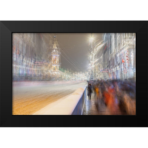 Time Goes Its Own Way.. Black Modern Wood Framed Art Print by Kopcev, Igor