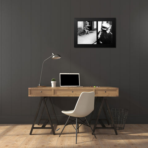 Shes Bored Black Modern Wood Framed Art Print by Martinelli, Francesco