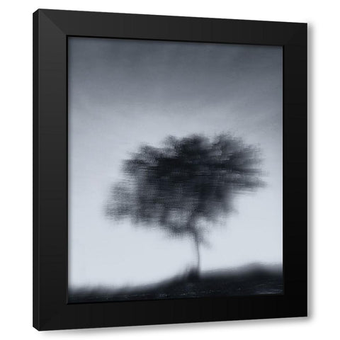 Illusion Black Modern Wood Framed Art Print by Oberai, Jassi