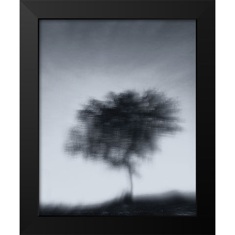 Illusion Black Modern Wood Framed Art Print by Oberai, Jassi