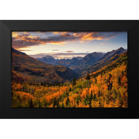 McClure Pass Black Modern Wood Framed Art Print by Zheng, Michael