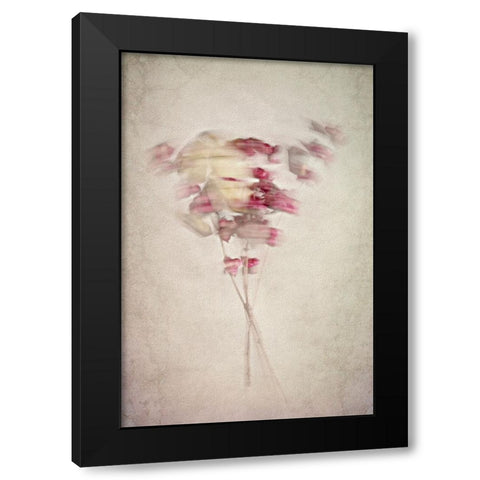 Vibrating Lines Black Modern Wood Framed Art Print by Kiral, Cicek