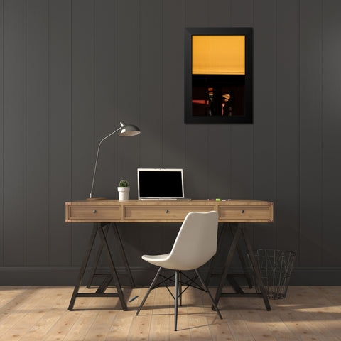 Plaza Mayor Black Modern Wood Framed Art Print by Amare, Bego