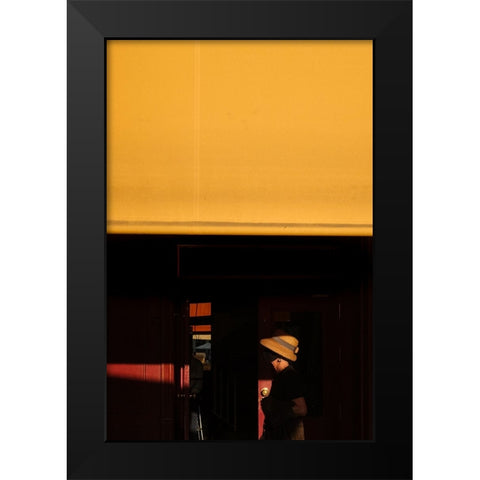Plaza Mayor Black Modern Wood Framed Art Print by Amare, Bego