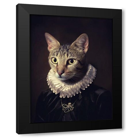 Sir Kiko Black Modern Wood Framed Art Print with Double Matting by Dias, Paulo