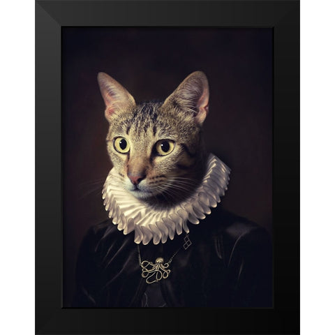 Sir Kiko Black Modern Wood Framed Art Print by Dias, Paulo
