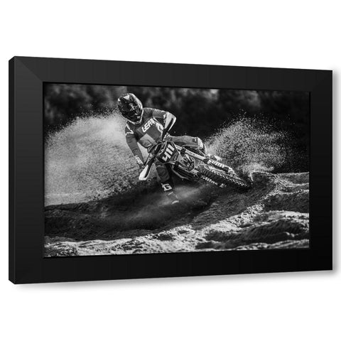 MXGP Black Modern Wood Framed Art Print by Szabo, Attila
