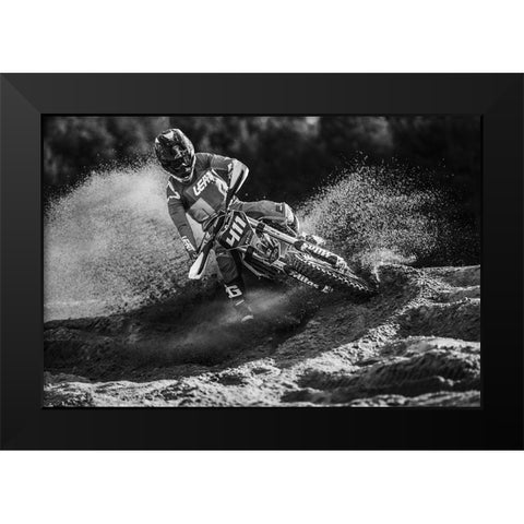 MXGP Black Modern Wood Framed Art Print by Szabo, Attila