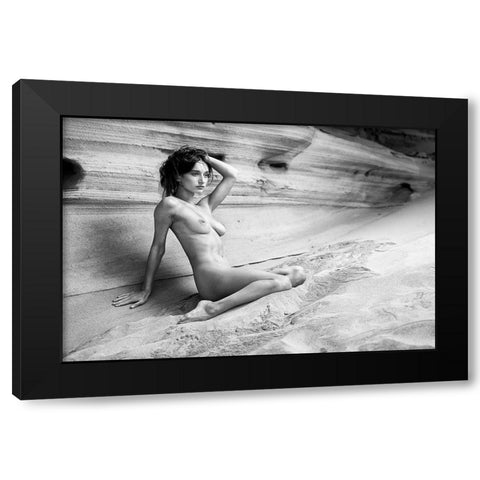 Gloria In Cofete Black Modern Wood Framed Art Print with Double Matting by Gil Raga, Joan