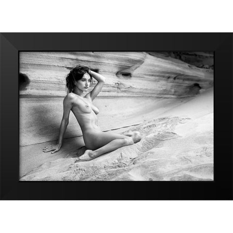 Gloria In Cofete Black Modern Wood Framed Art Print by Gil Raga, Joan