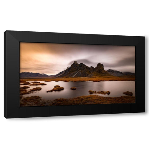 Eystrahorn Black Modern Wood Framed Art Print with Double Matting by Capitao, Goncalo