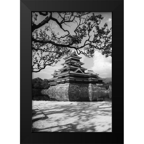 Matsumoto Castle Black Modern Wood Framed Art Print by Lai, Jonathan