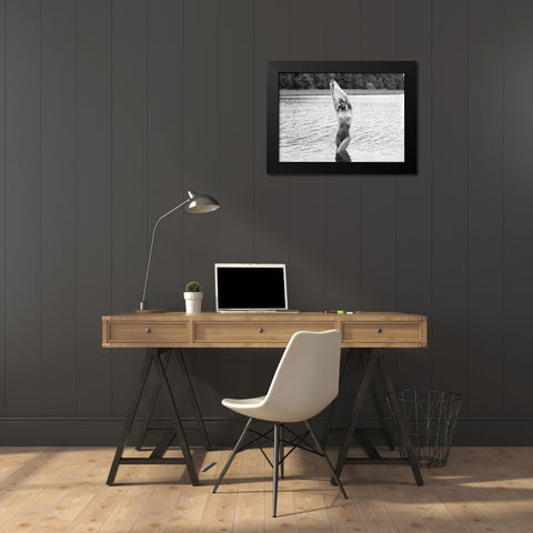 Summer Black Modern Wood Framed Art Print by Markachev, Leonid