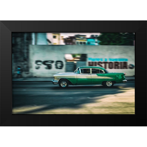 The history of Black Modern Wood Framed Art Print by Morishige, Koji