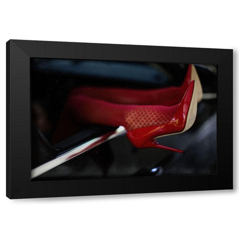 TIME Black Modern Wood Framed Art Print by Schottstaedt, Erik