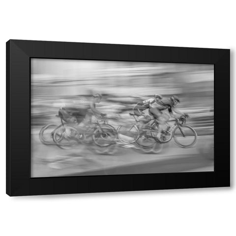 Chase Black Modern Wood Framed Art Print with Double Matting by Wu, Steven