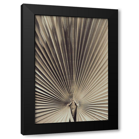 Palmblad_001 Black Modern Wood Framed Art Print with Double Matting by 1x Studio III