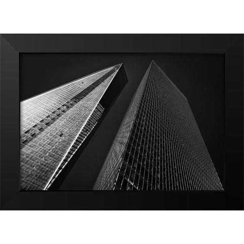 Heavenly Neighbors Black Modern Wood Framed Art Print by Pfeiffer, Peter