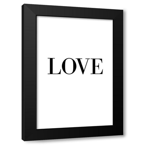 Love Black Modern Wood Framed Art Print with Double Matting by 1x Studio II