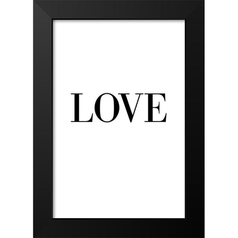 Love Black Modern Wood Framed Art Print by 1x Studio II
