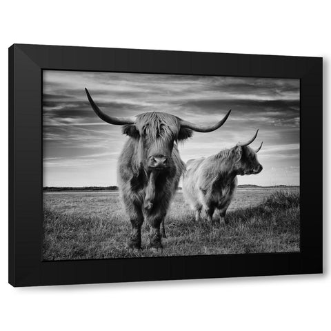 I Am The Boss Black Modern Wood Framed Art Print by Pecqueux, Stephane