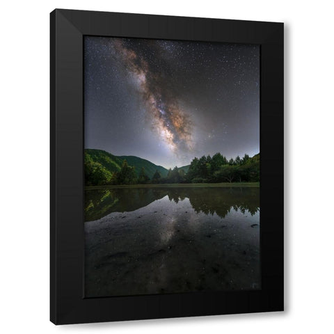 Parallel World Black Modern Wood Framed Art Print by Harlock