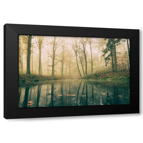 Dark water. Black Modern Wood Framed Art Print with Double Matting by Londal, Leif