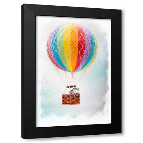 Up Up and Away Black Modern Wood Framed Art Print with Double Matting by D Lester, Linda