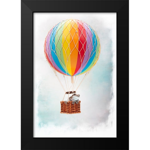 Up Up and Away Black Modern Wood Framed Art Print by D Lester, Linda