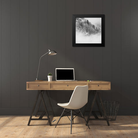 the foggy mountain Black Modern Wood Framed Art Print by Wasinger, Renate