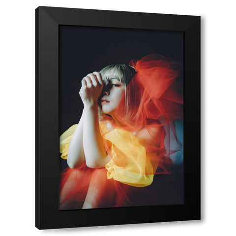 Goldfish Black Modern Wood Framed Art Print by H112O1