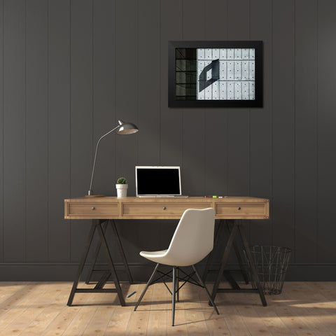 Urban Abstract Black Modern Wood Framed Art Print by Schuster, Inge