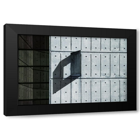 Urban Abstract Black Modern Wood Framed Art Print with Double Matting by Schuster, Inge