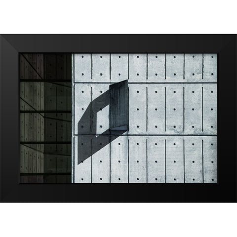 Urban Abstract Black Modern Wood Framed Art Print by Schuster, Inge