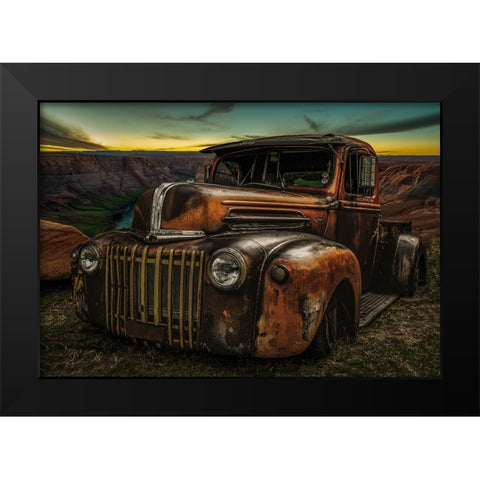 Vintage Festival Waroux Black Modern Wood Framed Art Print by Philippe, Laruelle