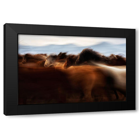 The Spirit Of Freedom Black Modern Wood Framed Art Print with Double Matting by Turkmen, Timur