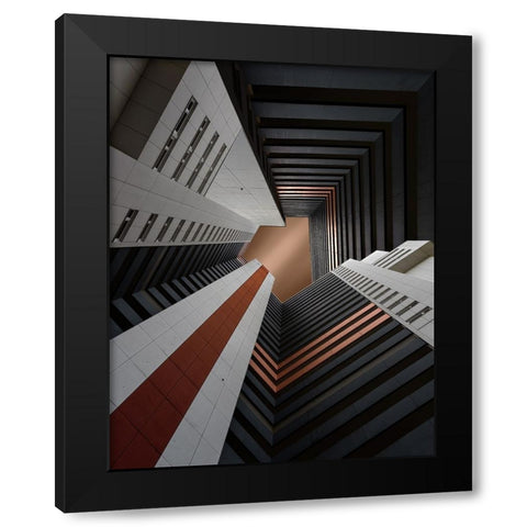 The Cave Black Modern Wood Framed Art Print with Double Matting by Buczkowski, Tomasz