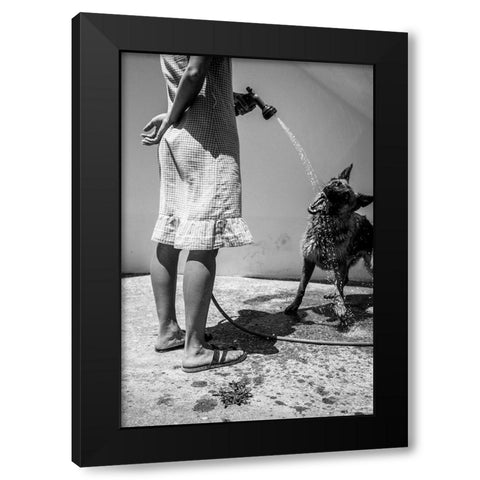 Invaders Must Die Black Modern Wood Framed Art Print with Double Matting by Zarco, Antonio