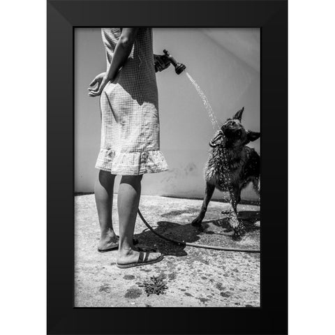 Invaders Must Die Black Modern Wood Framed Art Print by Zarco, Antonio