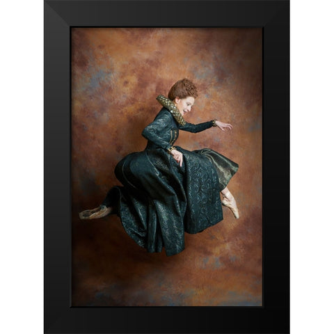 In flight Black Modern Wood Framed Art Print by Paritskiy, Oles