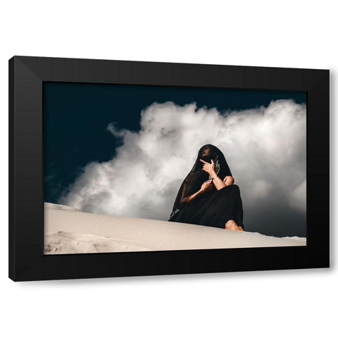 I talk to God, but the sky is empty Black Modern Wood Framed Art Print by Bolgov (Axe), Ruslan