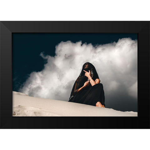 I talk to God, but the sky is empty Black Modern Wood Framed Art Print by Bolgov (Axe), Ruslan