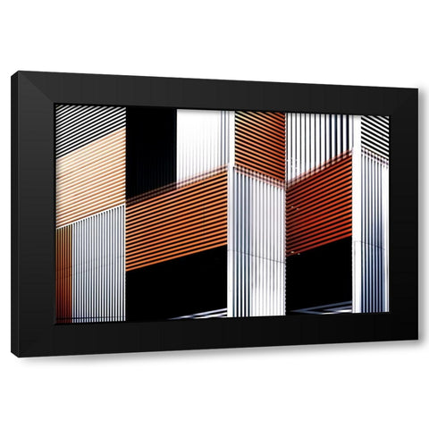 Graphics Black Modern Wood Framed Art Print by Massetti, Fabrizio