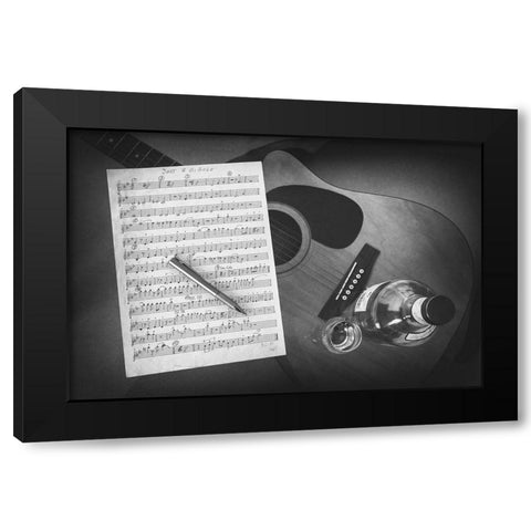 Just A Gigolo Black Modern Wood Framed Art Print by Schleicher-Schwarz, Roswitha